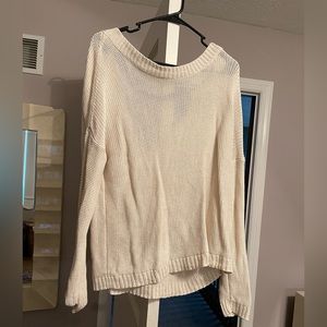Forever 21 cream tie back sweater